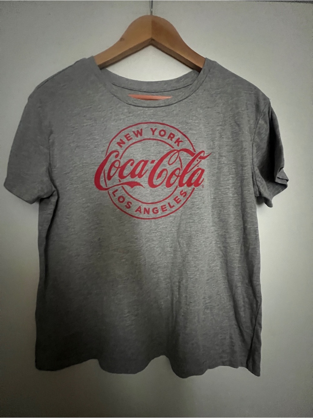 Coca-Cola Gray Tee with Subtle White Script- XL